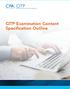 CITP Examination Content Specification Outline
