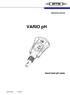 Operating manual. VARIO ph. Hand-held ph meter