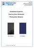 Installation Guide for America Solar Wholesale Photovoltaic Modules