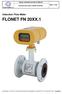 FLONET FN 20XX.1. Induction Flow Meter. Design, Assembly and Service Manual. Page 1 of 64. Induction flow meter FLONET FN 20XX.1. ELIS PLZEŇ a. s.
