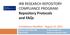 IRB RESEARCH REPOSITORY COMPLIANCE PROGRAM: Repository Protocols and FAQs