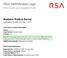 RSA NetWitness Logs. Radiator Radius Server. Event Source Log Configuration Guide. Last Modified: Thursday, November 2, 2017