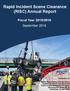 Rapid Incident Scene Clearance (RISC) Annual Report