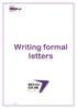 Writing formal letters