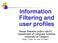 Information Filtering and user profiles