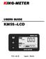 KING-METER KM5S LCD USERS GUIDE. 中文 1-31 页 English P32-64