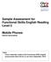September 2016 Version 1.2 Sample Assessment for Functional Skills English Reading Level 2 Mobile Phones Source Documents