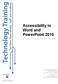 Accessibility in Word and PowerPoint 2010