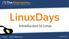 LinuxDays. Introduction to Linux (v3) Lecturer: Sandro Kalbermatter