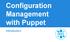 Configuration Management with Puppet. Introduction