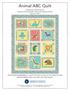 Animal ABC Quilt. Designed by Heidi Pridemore Featuring the Animal ABC Collection by Whistler Studios Size: 64 x 80