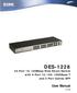 DES User Manual. 24-Port 10/100Mbps Web-Smart Switch with 4-Port 10/100/1000Base-T and 2-Port Combo SFP V1.00