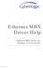 Ethernet MBX Driver Help Ethernet MBX Driver for Modbus TCP Networks