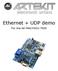 Ethernet + UDP demo. For the AK-MACHX