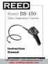 Model BS-150. Instruction Manual. Video Inspection Camera. reedinstruments www.