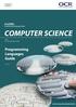 COMPUTER SCIENCE. Programming Languages Guide A LEVEL.  For first teaching in Version 2 H446