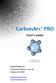 CarbonArc PRO. User s Guide. Carbon Project, Inc. 25 Burlington Mall Road Suite 300 Burlington, MA 01803