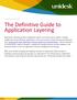 The Definitive Guide to Application Layering