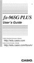 fx-96sg PLUS User s Guide