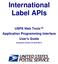 International Label APIs