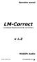 Operation manual. LM-Correct. Loudness Measurement & Correction. v 1.2. NUGEN Audio NUGEN Audio