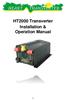 HT2000 Transverter Installation & Operation Manual