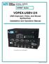 VOPEX Series VOPEX-USBV-2/4. USB Keyboard, Video, and Mouse Splitter/Hub Installation and Operation Manual. Front and Rear View of VOPEX-USBV-4