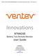 VENTEV INNOVATIONS BTRM200 Battery Test Remote Monitoring System User Guide V1.0. Innovations BTRM200. Battery Test Remote Monitor User Guide