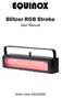 Blitzer RGB Strobe. User Manual. Order code: EQLED365
