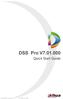 Dahua Technology Co., Ltd Quick Start Guide DSS PROFESSIONAL 快速应用指南