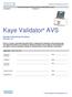 Standard Operating Procedure for the Kaye Validator AVS System