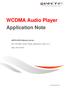 WCDMA Audio Player Application Note