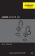 JABRA EVOLVE 40. User Manual. jabra.com/evolve40