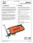 1 DESCRIPTION 2 FEATURES PCI EXPRESS COBRANET SOUND CARD. * Available in driver 4.04 and later.