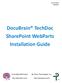 PTI-TD Revision 9. DocuBrain TechDoc SharePoint WebParts Installation Guide
