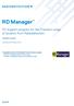 RD Manager. PC support program for the Precision range of locators from Radiodetection. Operation manual