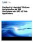Configuring Integrated Windows Authentication for IBM WebSphere with SAS 9.2 Web Applications