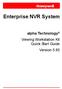 Enterprise NVR System. alpha Technology Viewing Workstation Kit Quick Start Guide Version 5.85