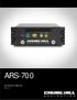 ARS-700. Installation Manual Rev. 1.0