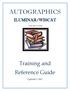 AUTOGRAPHICS ILUMINAR/WISCAT. Training and Reference Guide