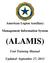 American Legion Auxiliary. Management Information System (ALAMIS) Unit Training Manual