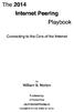 Playbook. The Internet Peering. Connecting. William B. Norton. to the Core of the Internet. DrPeering Press. Copyright 2014 by William B.