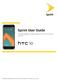 Sprint User Guide. A downloadable, printable guide to your HTC 10 and its features.