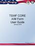 TSWF CORE AIM Form User Guide January 2018