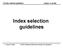 14 Index selection guidelines 12/08/17 11:42 PM. Index selection guidelines