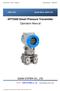 APT3500 Smart Pressure Transmitter Operation Manual