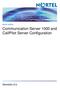 Communication Server 1000 and CallPilot Server Configuration