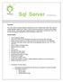 Sql Server Syllabus. Overview