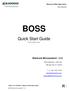 BOSS. Quick Start Guide For research use only. Blackrock Microsystems, LLC. Blackrock Offline Spike Sorter. User s Manual. 630 Komas Drive Suite 200