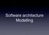 Software architecture Modelling